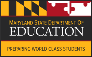 Maryland State Department of Education logo with the tagline "preparing world class students"